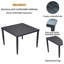 Table de salle à manger d'extérieur 40 po x 40 po avec pieds fuselés et trou pour parasol