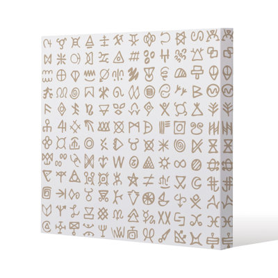 Viking ritual symbols Slim Style Canvas Print, 15mm Slim Real wood.