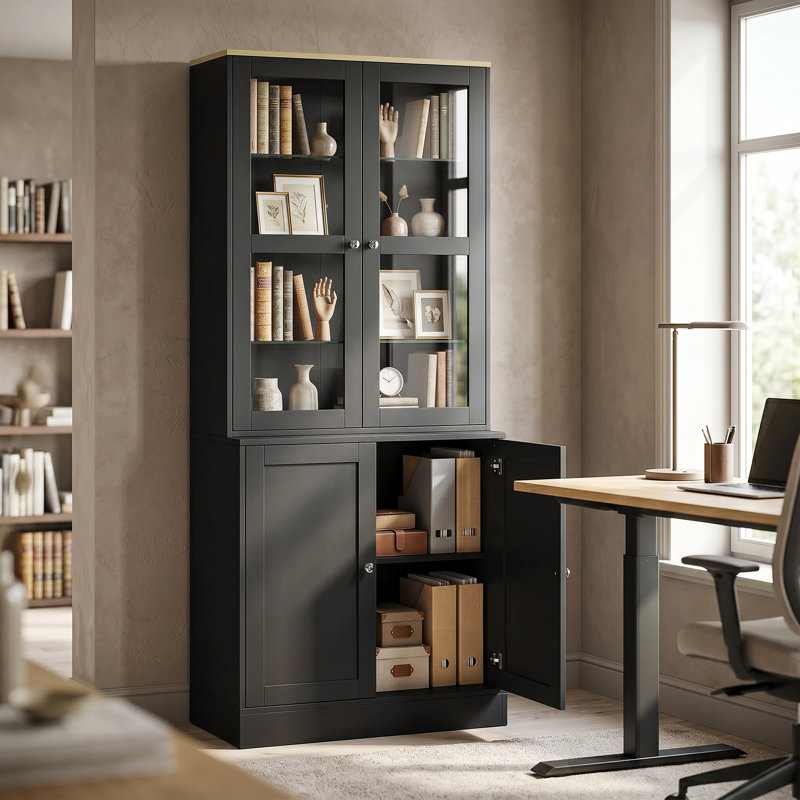 Birce Cube Bookcase., Black/Oak