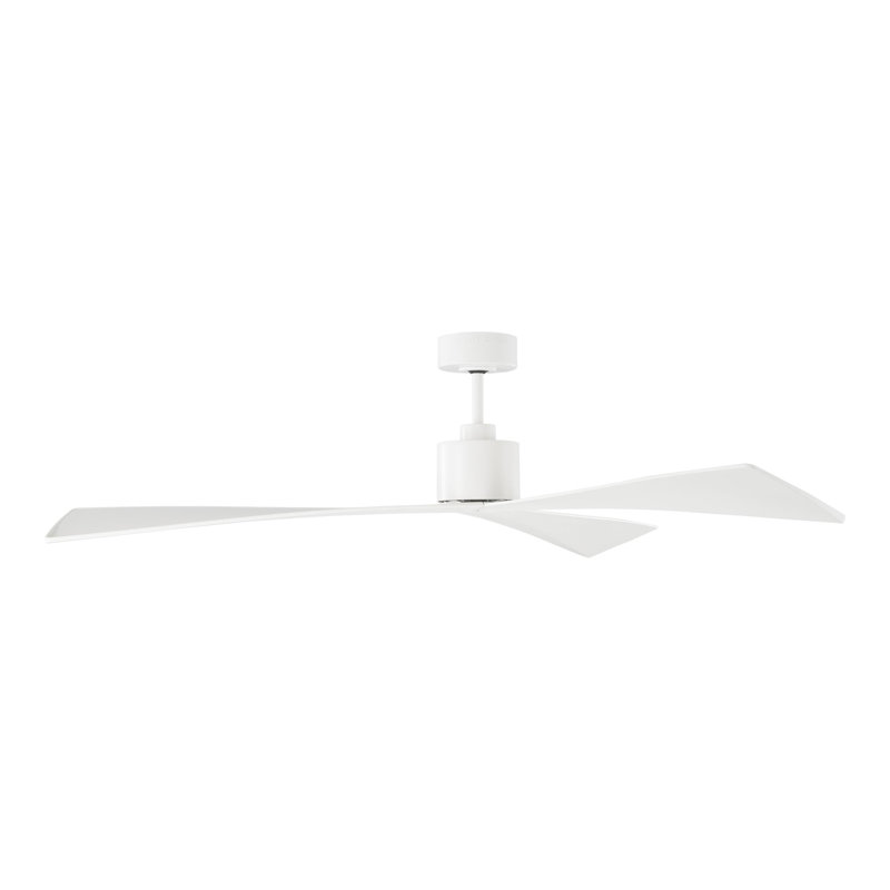 Ventilateur de plafond à 3 pales 60 "avec télécommande Mirage, Blanc mat, 60"