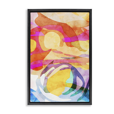  Overlapping Transparent Shapes Framed Floater Canvas by Incado