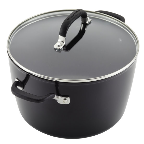 KitchenAid Hard Anodized Induction Nonstick Saucepan with Lid, 2