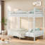 Lits gain de place, Twin XL, cadre en métal, barrière de sécurité incurvée moderne pour la maison-40690630