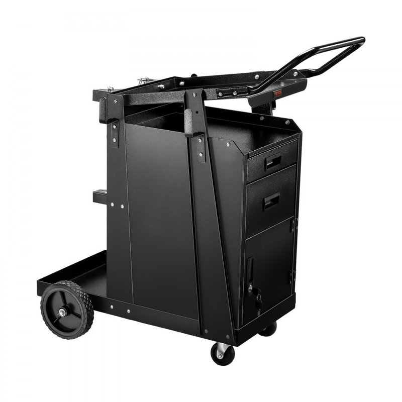 Chariot de soudage 2 tiroirs chariot de soudure robuste et armoire verrouillable 350LBS