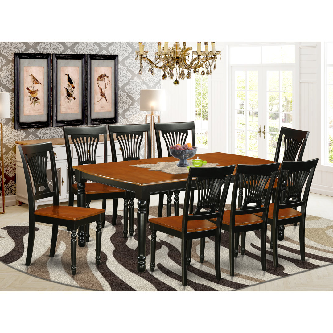 Devries Solid Wood Solid Wood Top Four Leg Dining Set Alcott Hill® Pieces 