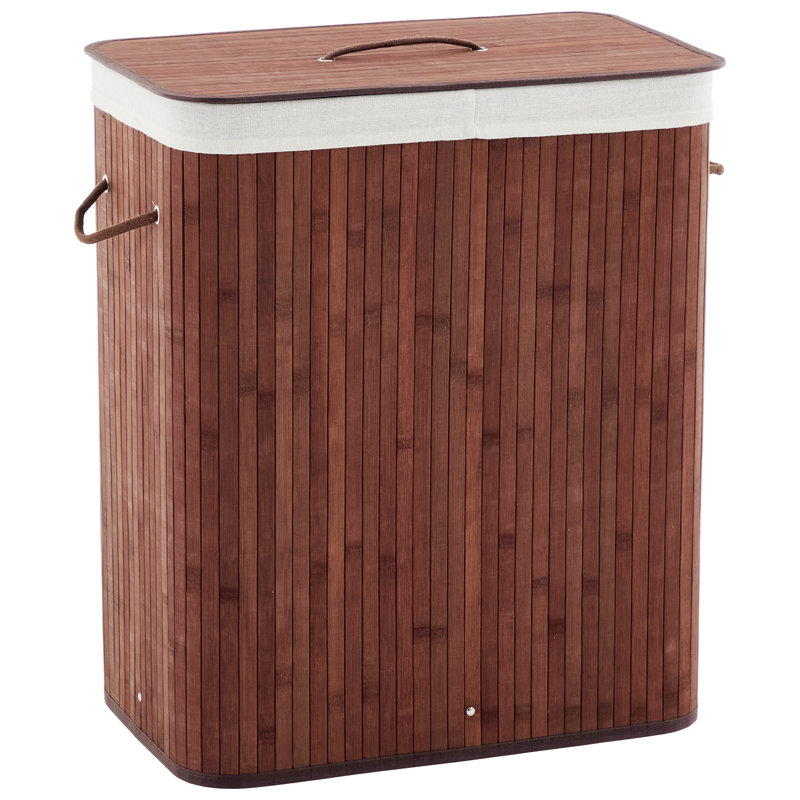 Bamboo Laundry Room Organiser, Brown