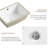 16 Inch Rectangle Undermount Bathroom Sink Under Counter Vanity Sink Opening Size White Porcelain Basin Sink Para Baños