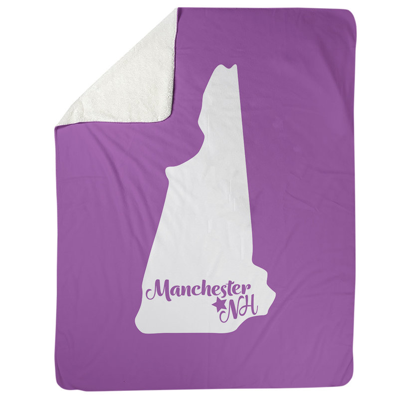 Jeté à polaire new hampshire manchester, l 52,5 po x L 62,5 po, Violet