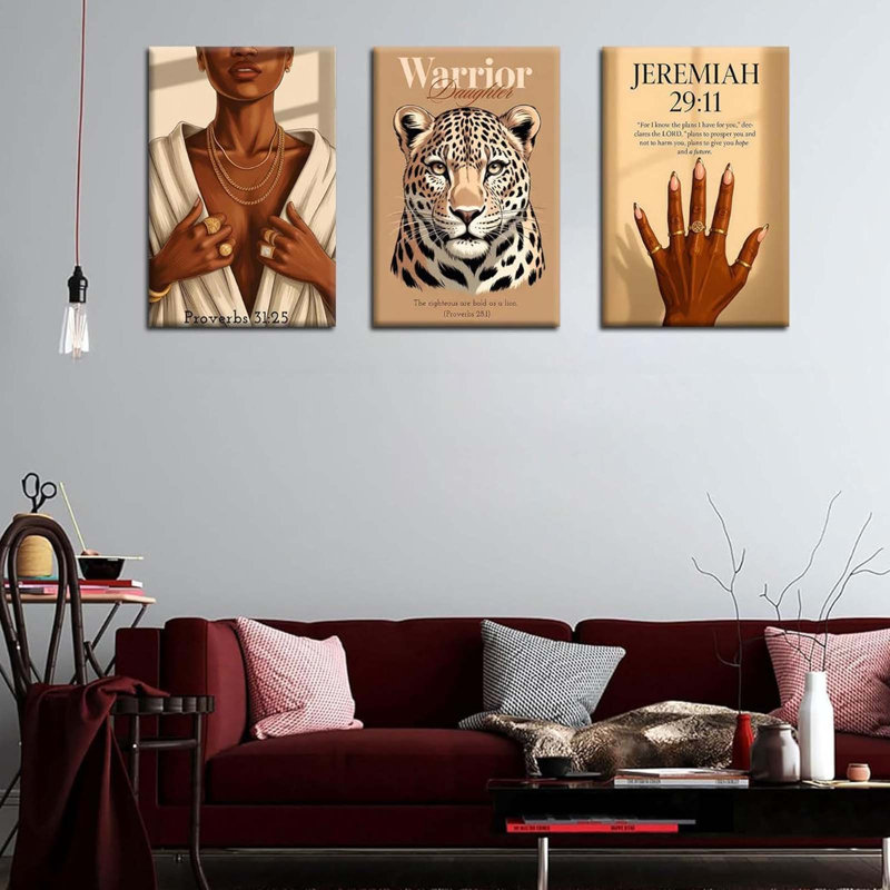 3 Piece Wrapped Canvas Print, 40cm H x 30cm W