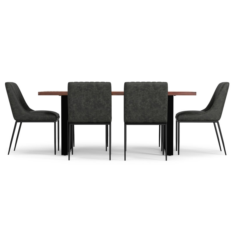 Ensemble repas 7 pièces Melody / Fieldcrest, Noyer foncé, Gris ardoise vieilli