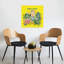 Joyeuses Pâques, théières, oiseau fantaisiste coloré, printemps, impression murale-129970994