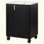 Meuble-lavabo 24 po avec lavabo, armoire de salle de bain avec tablette de porte, rangement latéral ouvert, structure en bois massif, porte à fermeture douce-953723013