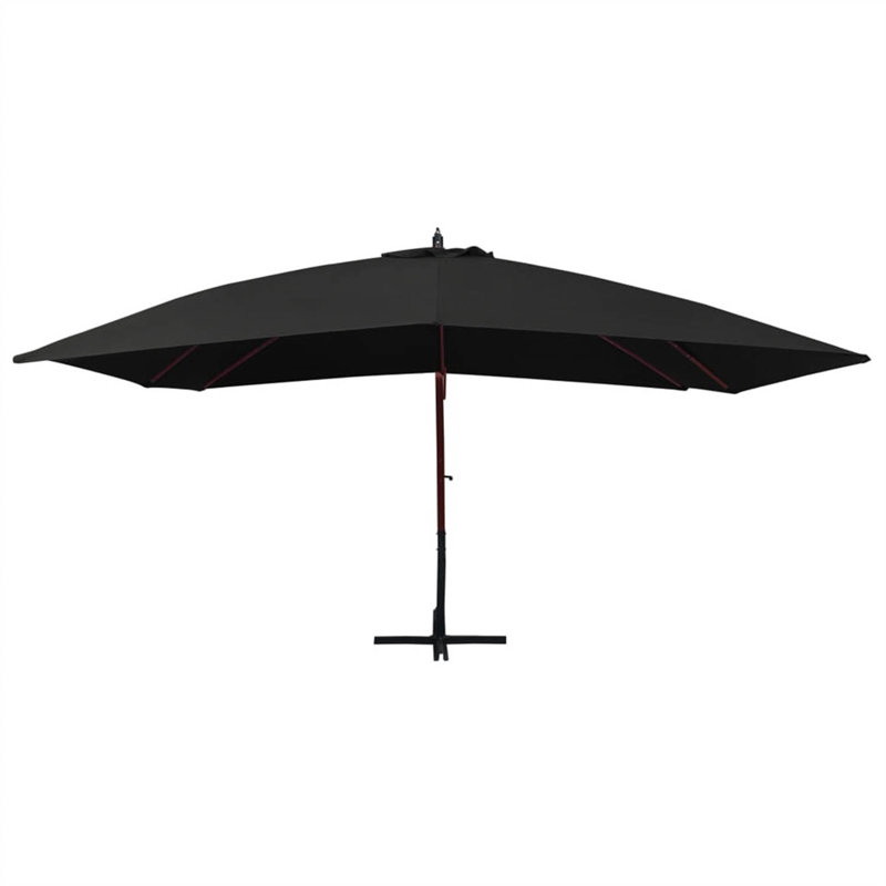 Nathaly 300cm X 400cm Rectangular Cantilever Parasol, Black