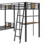 Lit superposé en L avec lit mezzanine avec bureau et tablette