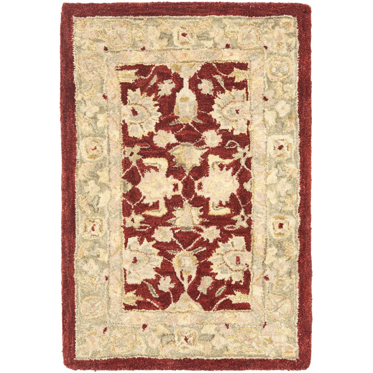 Coltun Hand-Tufted Wool Red/Moss Area Rug