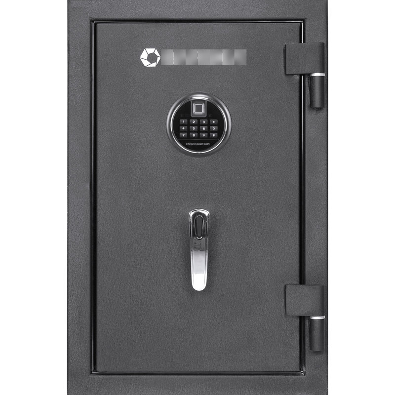 Coffre-fort coffre-fort de 2,02 pi³ avec mode d'accès silencieux et protection contre les incendies avec clavier biométrique d'urgence