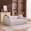 Causeuse moderne surdimensionnée en similicuir 2 places, canapé spacieux et profond avec 2 coussins décoratifs pour petits espaces-1722585348-1722585350