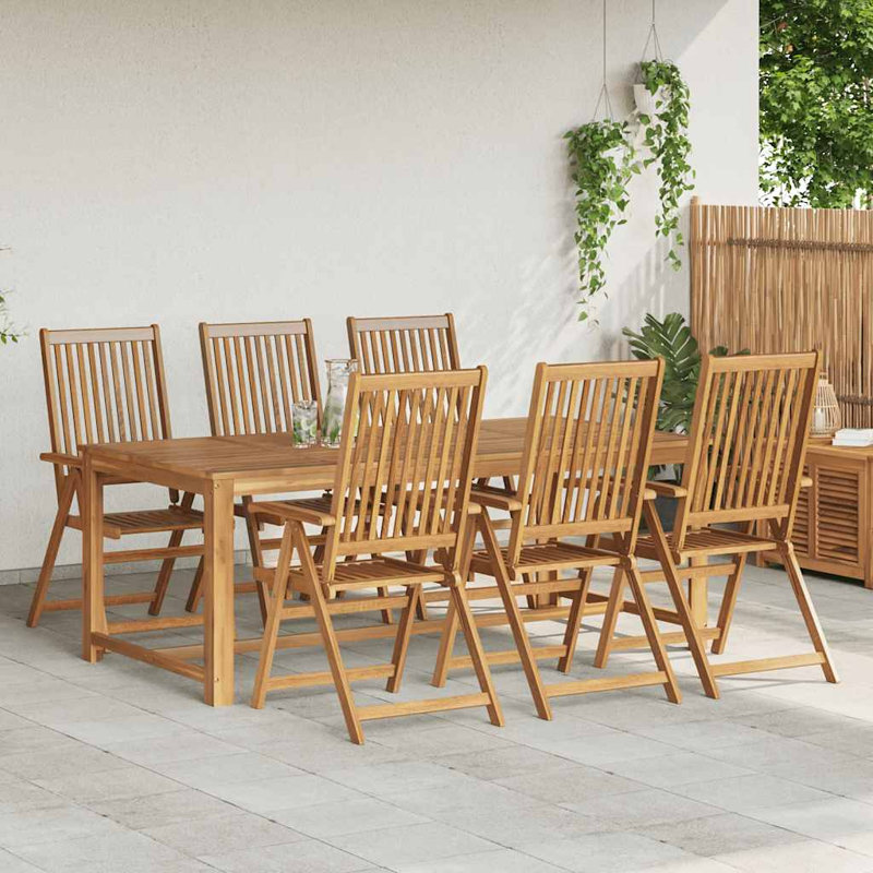Fauteuil inclinable d'extérieur en bois massif VidaXL, Brun