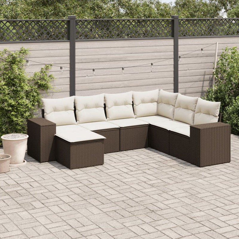 Ensemble de canapé de jardin Vidaxl - brun