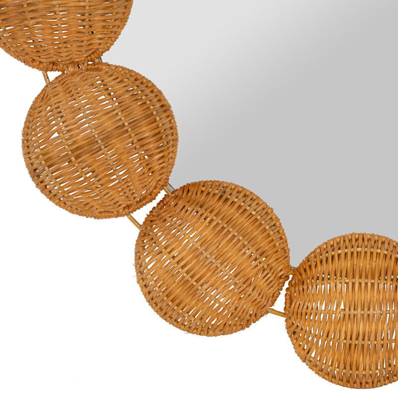 Oval Bamboo / Rattan Mirror