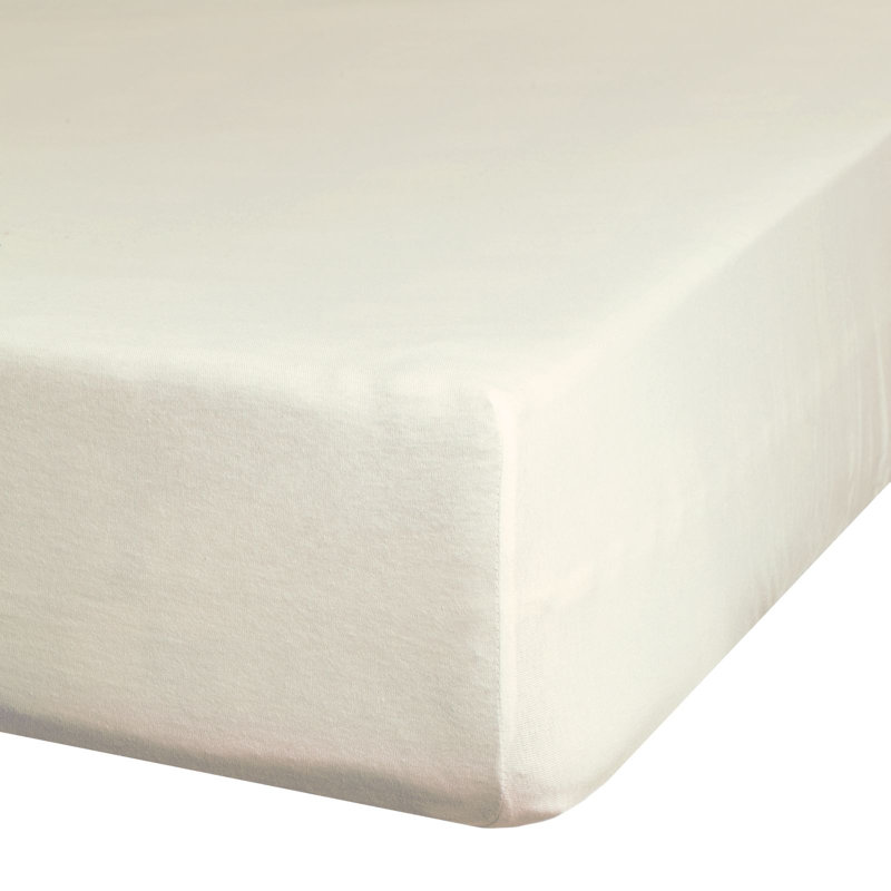 Satin Fitted Sheet, 200cm W x 220cm L, White