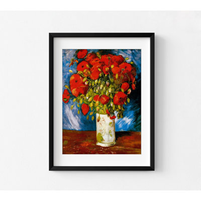 Humberto Poppies By Vincent Van Gogh, Red Flower Prints, Red Poppies Oil Painting Print, Van Gogh Flower, Red Nature Art, Nature Wall Art
