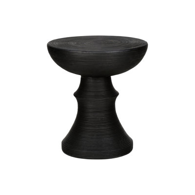 Accent Table, 25"H, Indoor Or Outdoor, Side Table, End, Bedroom, Living Room, Nightstand, Round, Black, Contemporary, Modern