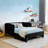 Upholstered Platform Bed Frame with Drawers-593500281-593500230