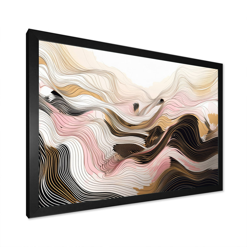 Exploring Abstracted Lines V " Exploring Abstracted Lines V ", Black Picture Framed, 12" H x 20" W x 1" D