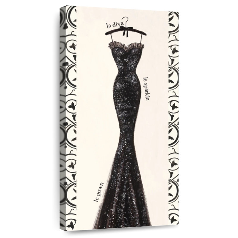 Couture Noir Original I, H 30 po x l 15 po
