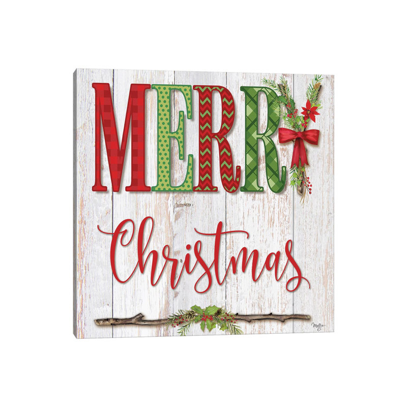 Merry Christmas by Mollie B. - Wrapped Canvas Print, 45.72 cm H x 45.72 cm W x 1.91 cm D