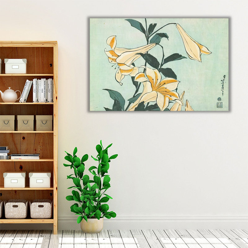 Lilies - reproduction d'art sur toile, H 32 po x l 48 po