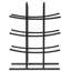 6 Bottle Open Shelving Wine Bottle Rack Black