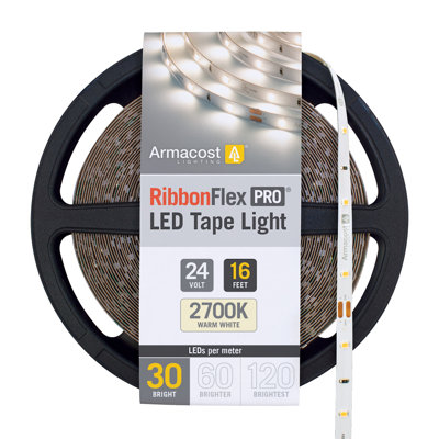 RibbonFlex Pro, 24V, 2700K, 30LEDs/M, IP20, 5M Under Cabinet Strip Light