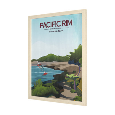 Pacific Coast GO (XL), reproduction d'art encadrée à la main