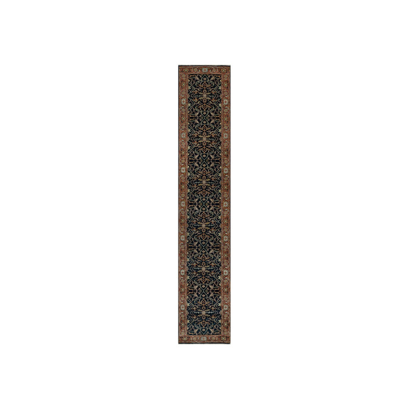 Tapis de couloir bleu Heris