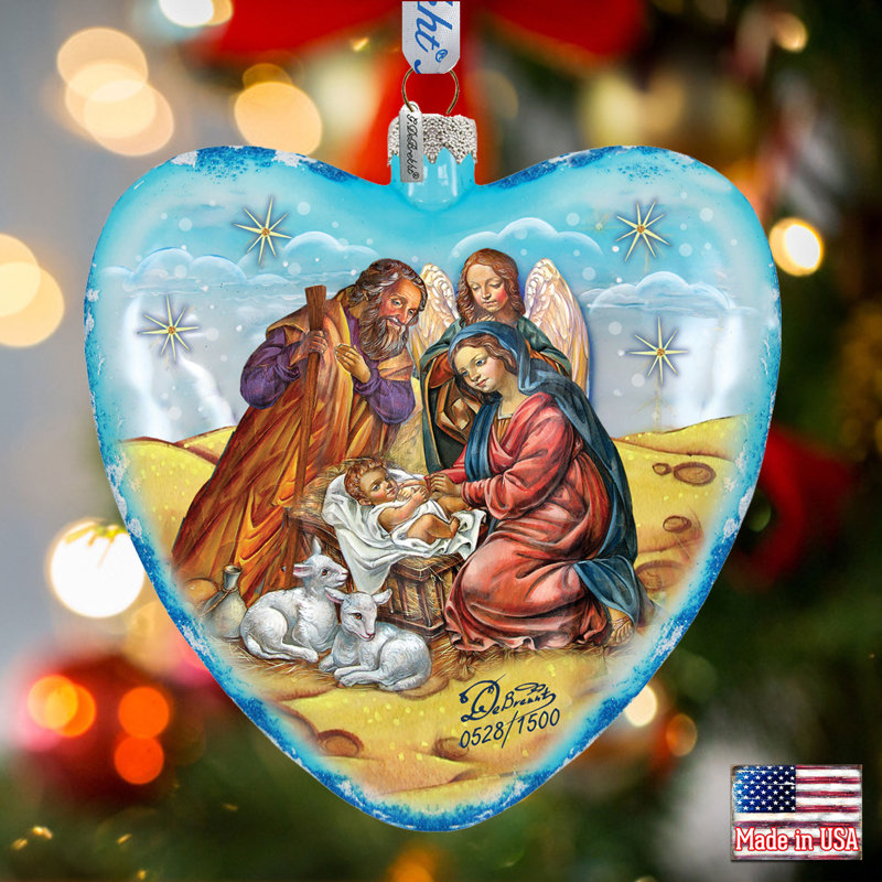 5.5'' Handmade Glass Animals Holiday Shaped Ornament