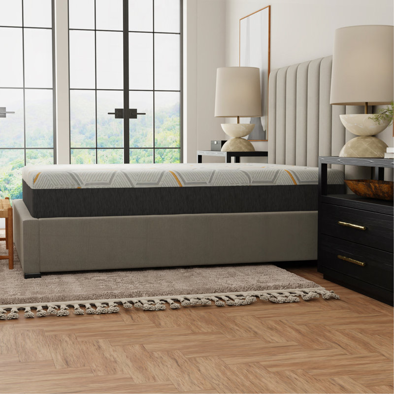 Copper Gel Cooling Memory Foam Mattress With Edge Support And Air Ridge Foam, 12", Split California King