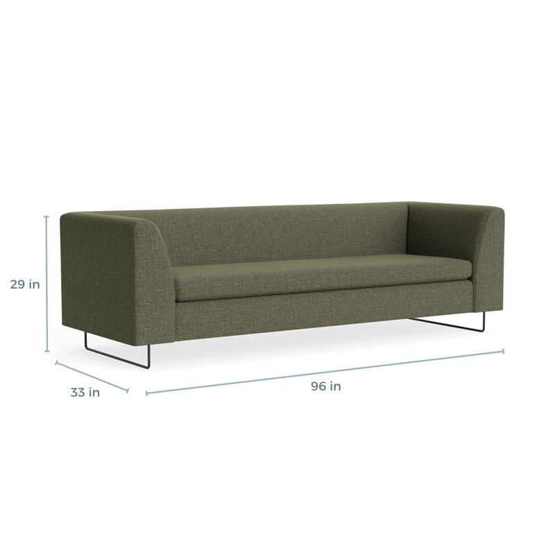 MTO - Bonnie 96" Sofa w/ Black Legs, Kvadrat Guest Fatigue