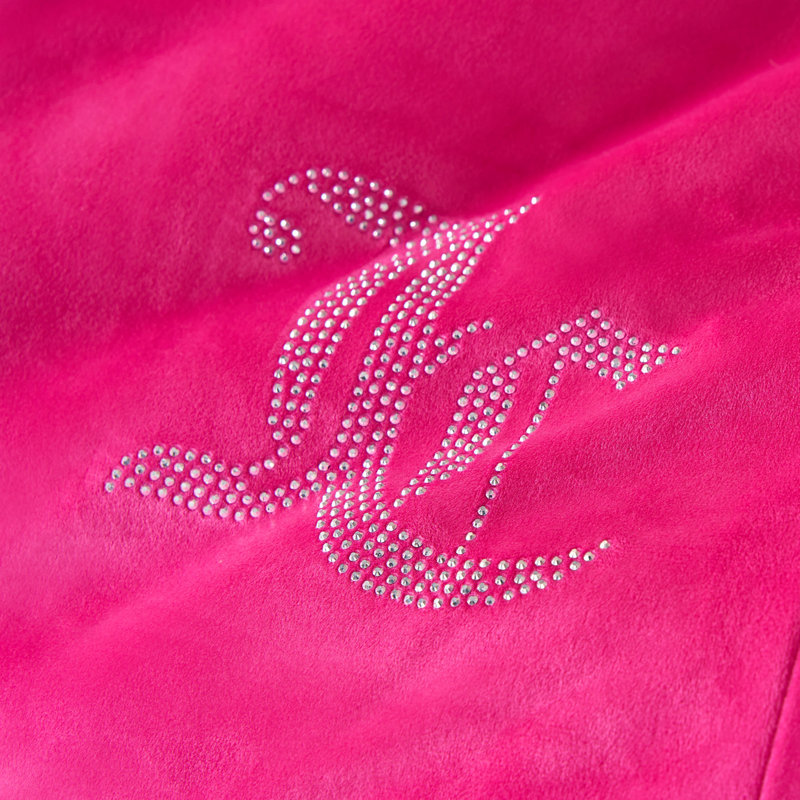 Juicy Couture Solid Velour Comforter Sets, Hot Pink, Queen Comforter + 2 Standard Shams