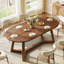 Oval Solid Wood Dining Table-833063674