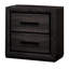 Grey Bedroom Nightstand With Two-Tone And Black Trim, 2 Drawers, Uncomplicated Installation 2 Bedside Table, Design Furniture Accent