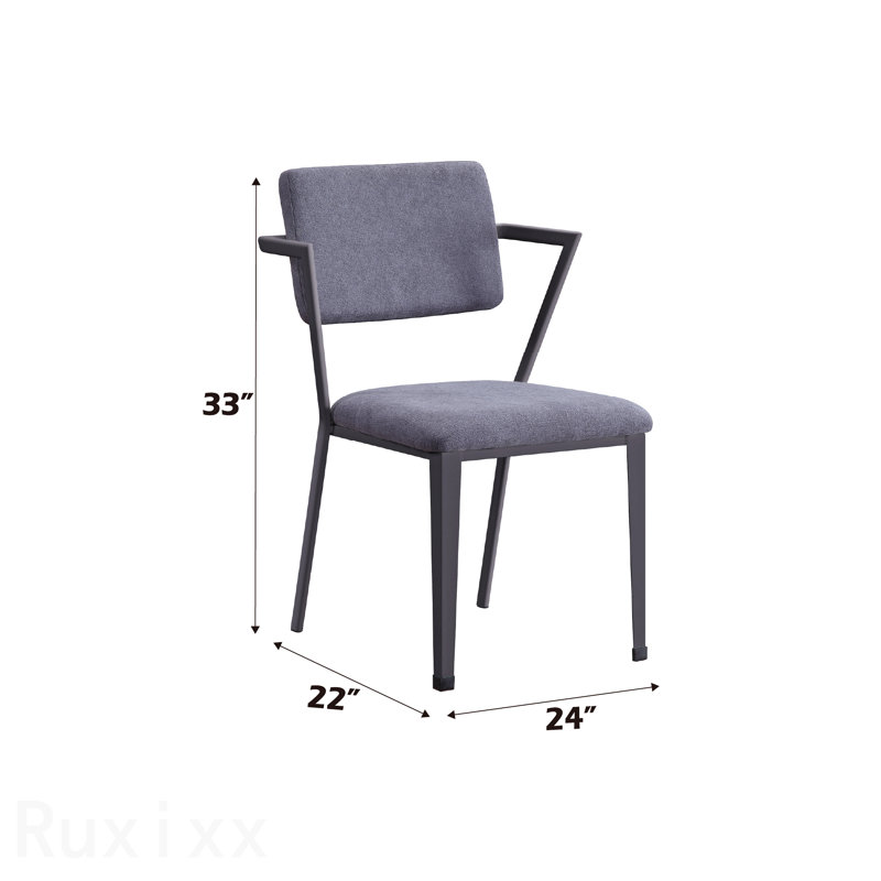 Gray Fabric & Gunmetal Finish Office Chair, Gunmetal