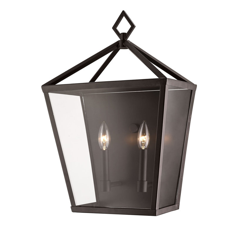 Grande lanterne murale d'extérieur 2 lumières Myndi, Bronze, H 20 po x l 13 po x P 8 po