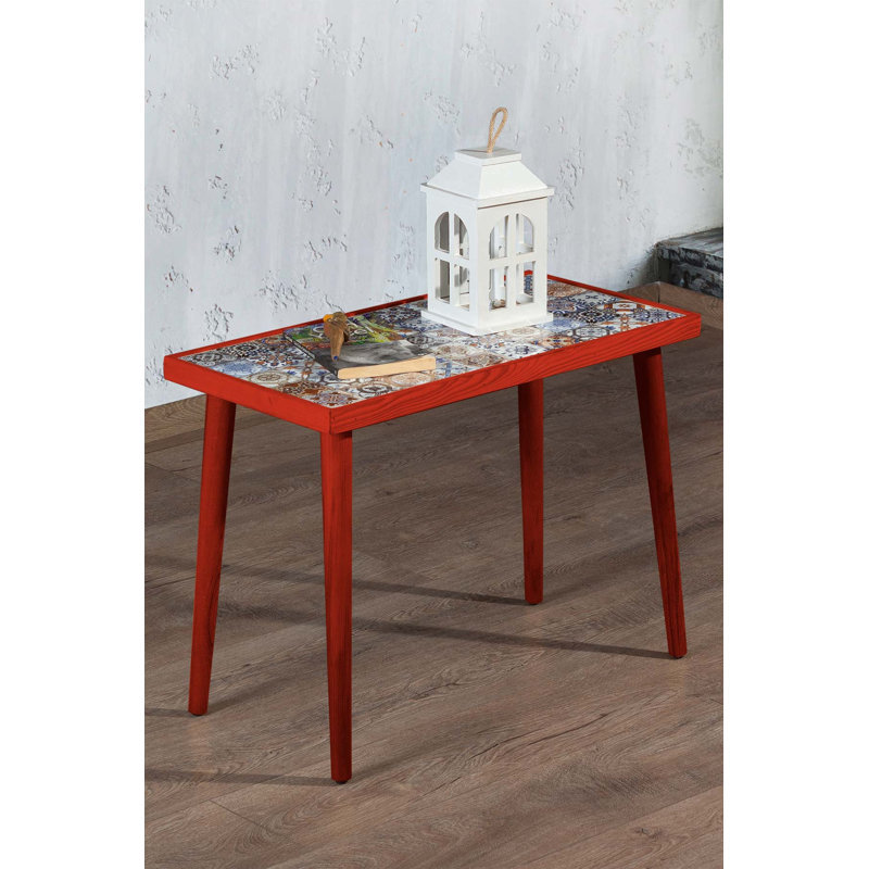Erast Handcrafted Coffee Table, Red