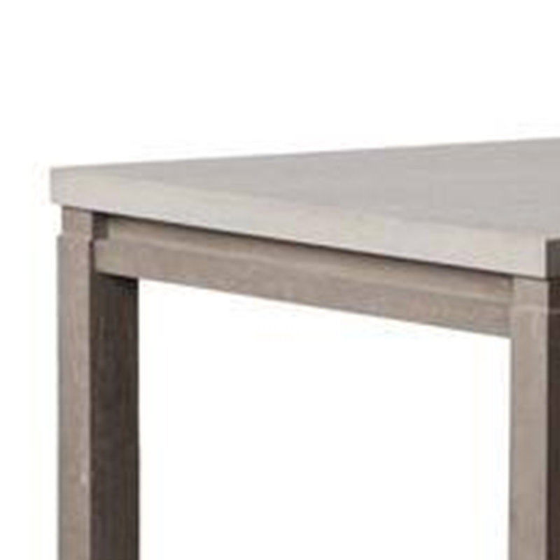 Gris Dining Table, Dual-Tone Gray, Rectangular 90 Inch Top