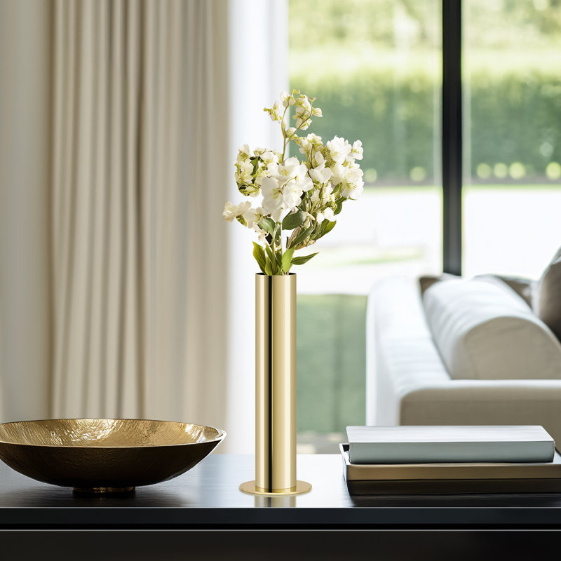 Vase en acier inoxydable 10 ", 10 inch, Doré