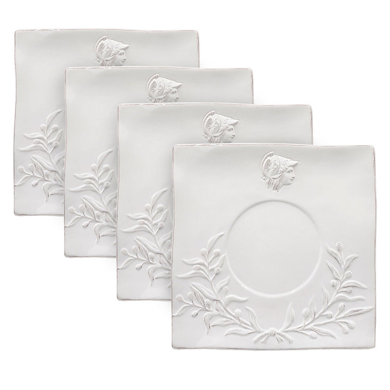 Ensemble de 4 assiettes 10 "- blanc