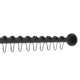 Kingston Brass Edenscape 60-Inch to 72-Inch Adjustable Shower Curtain Rod with Rings Combo