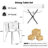 Raykwan 4 - Person Three Leg Base Dining Set-1123059532-1094724226-1098877509